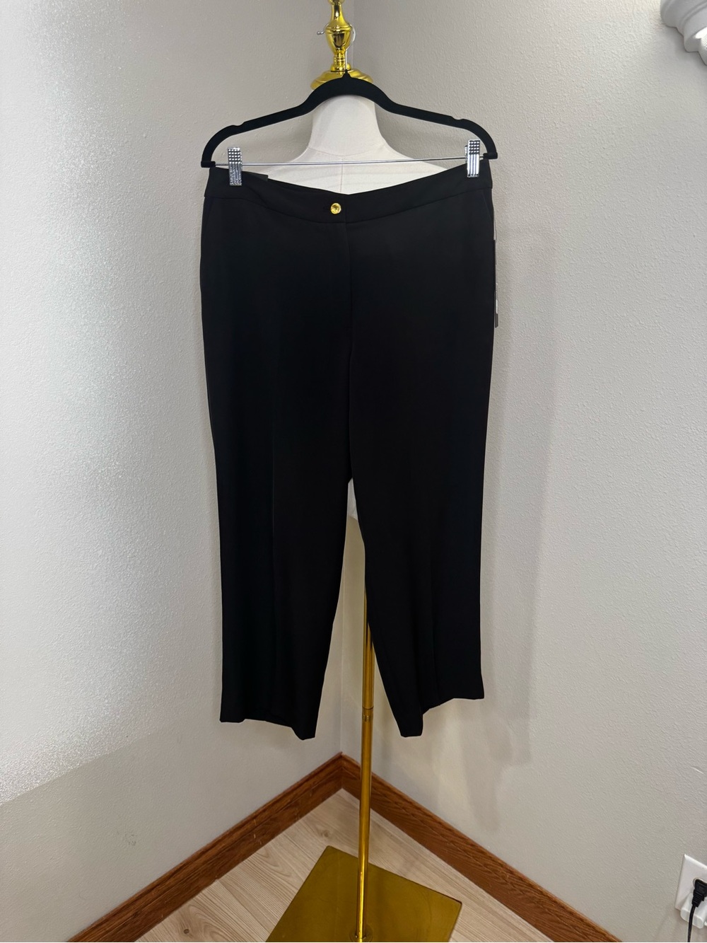Donna Karan New York Black Slim Leg Pants 12P Petite Work Suit NWT
